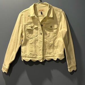 DRIFTWOOD white embellished denim jacket